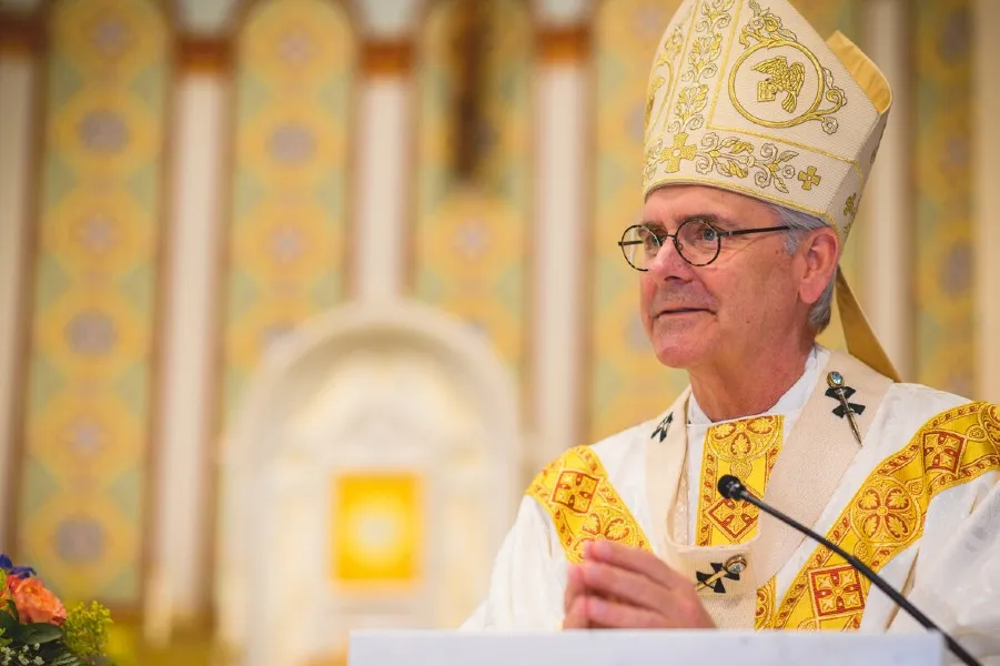 Archbishop Paul S. Coakley preaching during Mass in the cathedral in 2021.?w=200&h=150